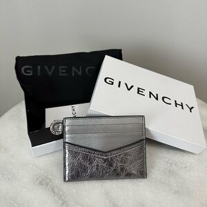 Givenchy Voyou Cardholder Wallet Silver- Brand New With Tags